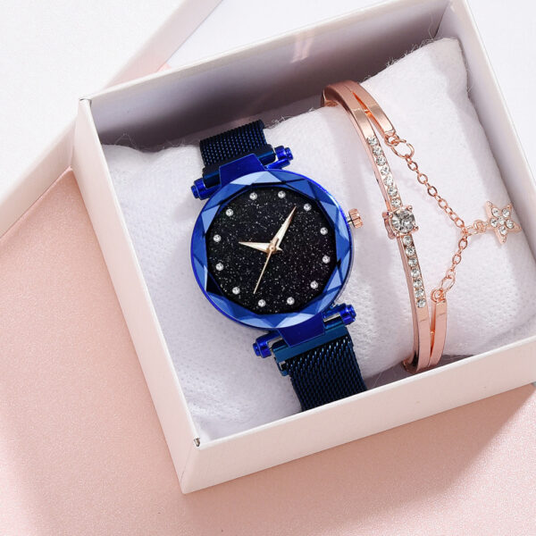 Luxury Women Watches Bracelet Set Fashion Elegant Magnet Buckle Ladies Starry Sky Watch Set Relogio - Image 6