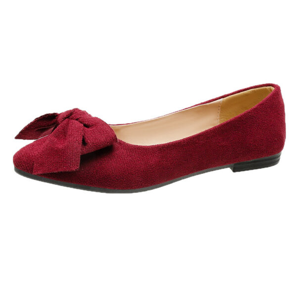 Big Bow Flat Shoes Pointed-toe Low-heeled Shoes Women Fashion Casual Breathable Slip On Flats - Image 2
