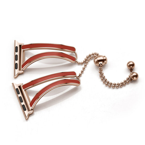 Suitable For Apple Watch Strap Female Rose Gold Stainless Steel - Image 5