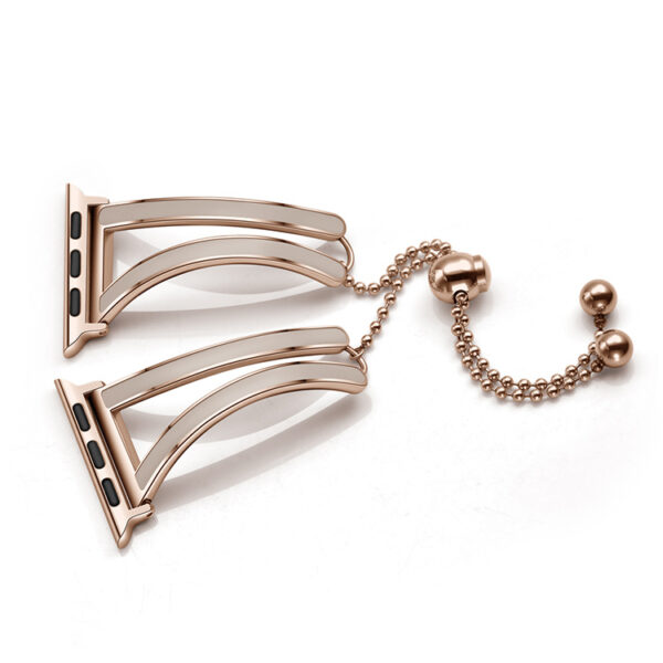Suitable For Apple Watch Strap Female Rose Gold Stainless Steel - Image 4