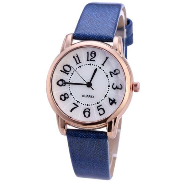 Drop Shipping Women Simple Dial Wristwatches Casual Fashion Luxury Leather Strap Quartz Watches Clock Relogio Feminino - Image 6