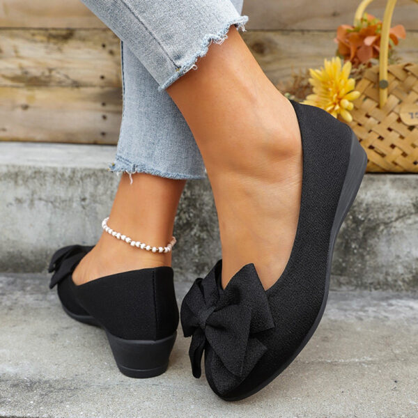 New Bowknot Flats Shoes Fashion Casual Round Toe Slip-on Shoes Loafers For Women - Image 3