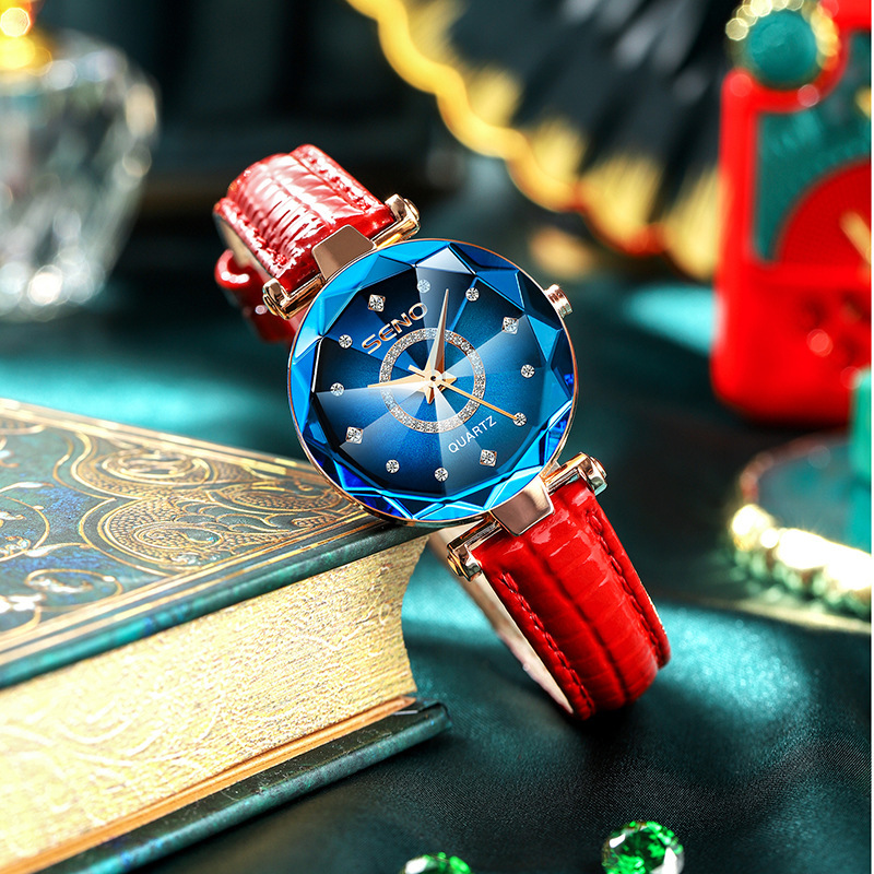 Polygonal Glass Solid Stainless Steel Strap Women’s Waterproof Watch
