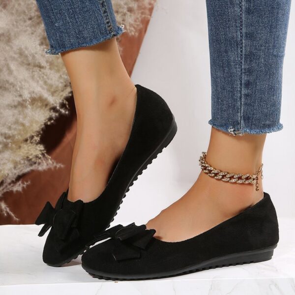 Fashion Bowknot Flats Shoes Casual Round Toe Loafers Cozy Shoes For Women - Image 2