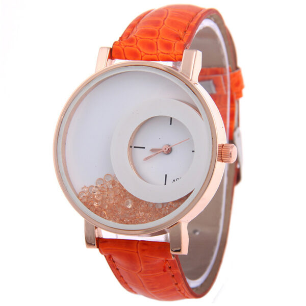 Amazon Explosion Brand, Europe And America Hot Fashion Quartz Watches 489 Full Drilling Quicksand Female Watches Female - Image 2