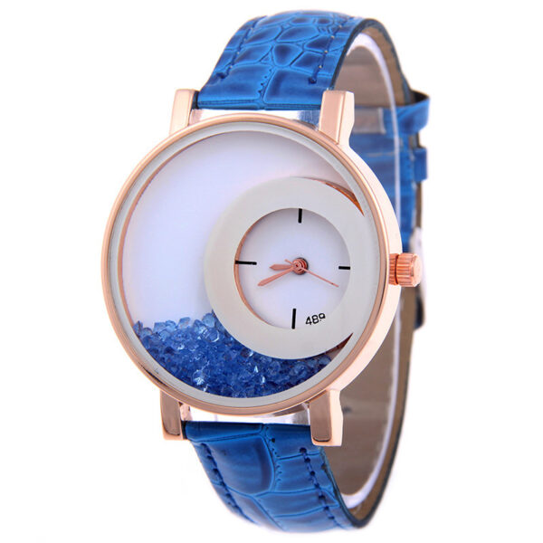 Amazon Explosion Brand, Europe And America Hot Fashion Quartz Watches 489 Full Drilling Quicksand Female Watches Female - Image 5