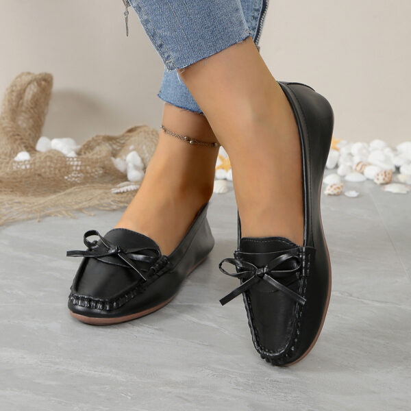 Casual Bowknot Flat Shoes Fashion Comfortable Soft-soled Loafers Slip-on Cozy Shoes Women - Image 6