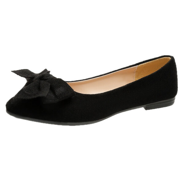 Big Bow Flat Shoes Pointed-toe Low-heeled Shoes Women Fashion Casual Breathable Slip On Flats - Image 3