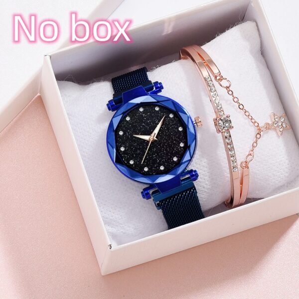 Luxury Women Watches Bracelet Set Fashion Elegant Magnet Buckle Ladies Starry Sky Watch Set Relogio - Image 5