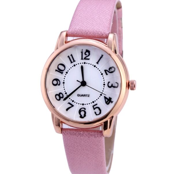 Drop Shipping Women Simple Dial Wristwatches Casual Fashion Luxury Leather Strap Quartz Watches Clock Relogio Feminino - Image 3