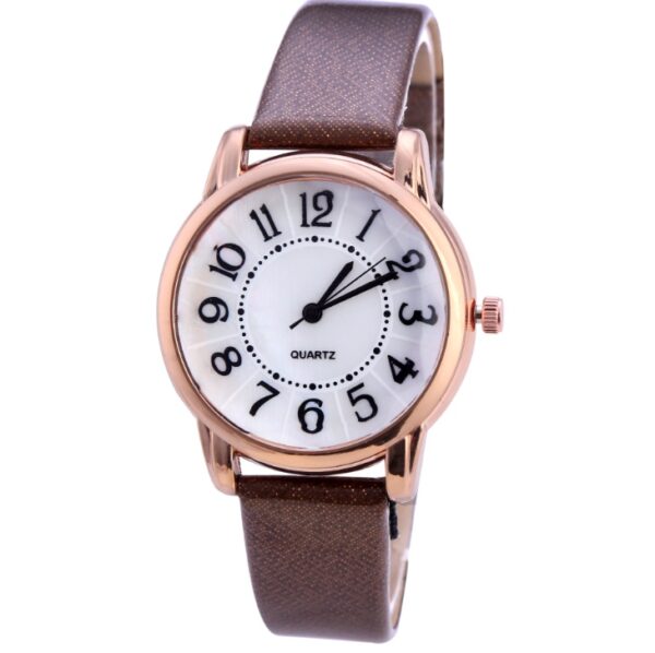 Drop Shipping Women Simple Dial Wristwatches Casual Fashion Luxury Leather Strap Quartz Watches Clock Relogio Feminino - Image 5