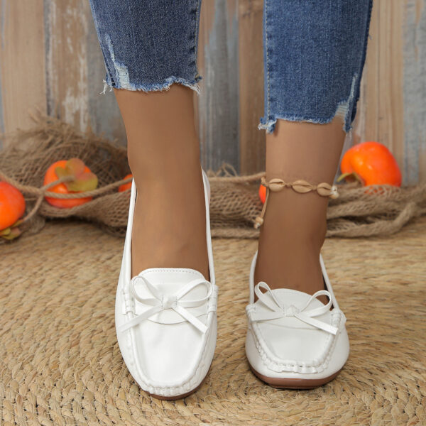 Casual Bowknot Flat Shoes Fashion Comfortable Soft-soled Loafers Slip-on Cozy Shoes Women - Image 8