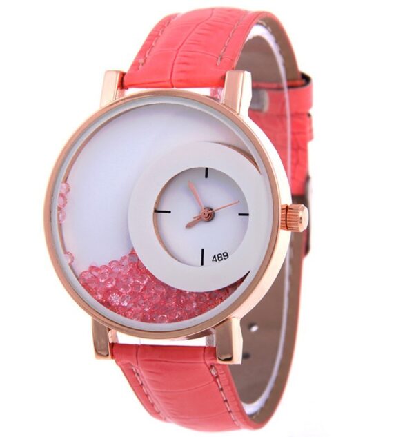 Amazon Explosion Brand, Europe And America Hot Fashion Quartz Watches 489 Full Drilling Quicksand Female Watches Female - Image 9