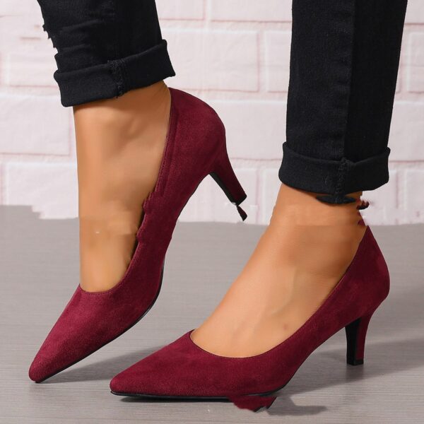Fashion Ladies Stiletto Heel Slip-on Fashion Shoes - Image 5