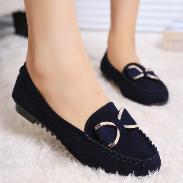 Fashion Bowknot Flats Shoes Women Casual Solid Loafers Cozy Shoes - Image 3