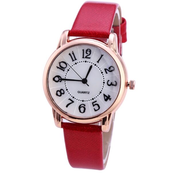 Drop Shipping Women Simple Dial Wristwatches Casual Fashion Luxury Leather Strap Quartz Watches Clock Relogio Feminino - Image 8