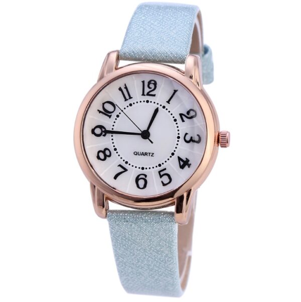 Drop Shipping Women Simple Dial Wristwatches Casual Fashion Luxury Leather Strap Quartz Watches Clock Relogio Feminino - Image 4