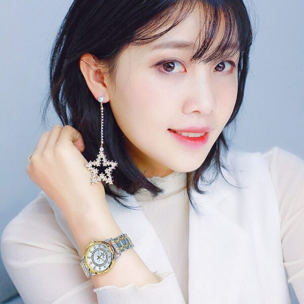 Linked watch full diamond female watch - Image 5