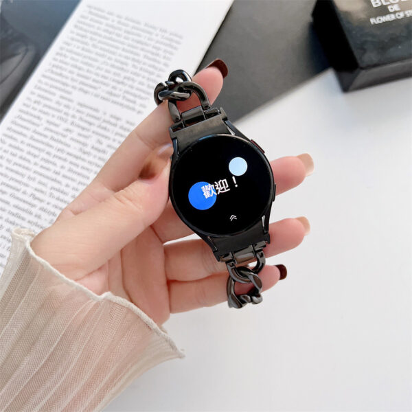 Smart Watch Wristband Single Row Denim Chain Metal - Image 5
