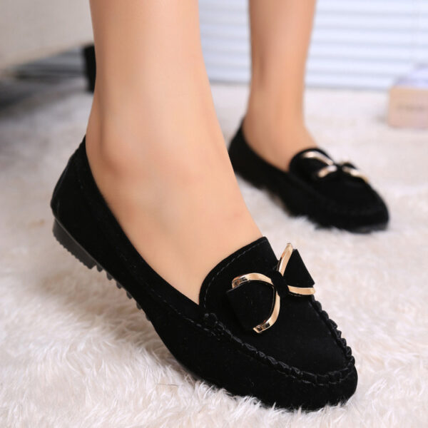 Fashion Bowknot Flats Shoes Women Casual Solid Loafers Cozy Shoes - Image 2
