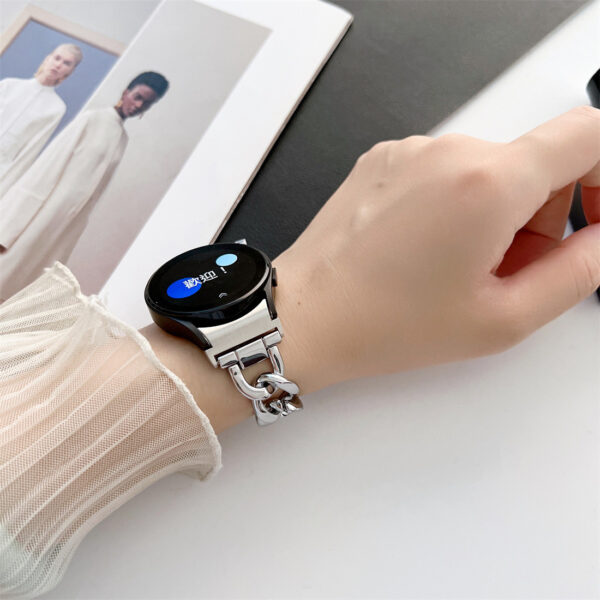Smart Watch Wristband Single Row Denim Chain Metal - Image 4