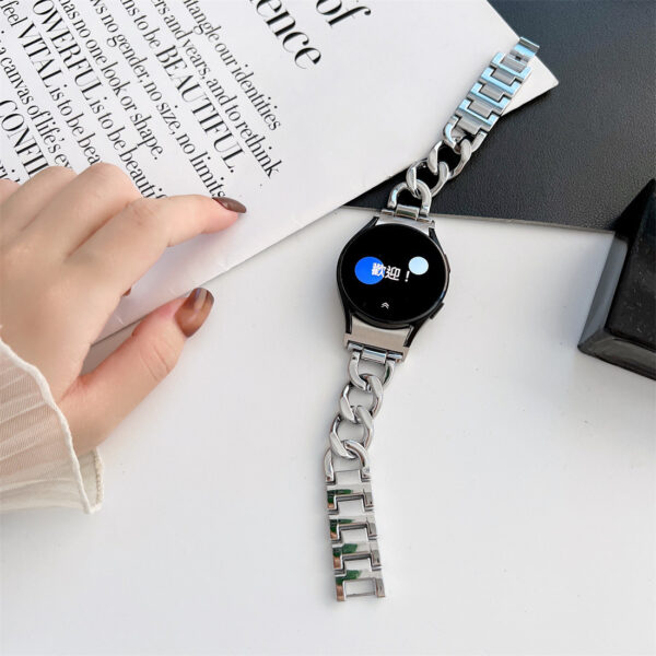 Smart Watch Wristband Single Row Denim Chain Metal - Image 6