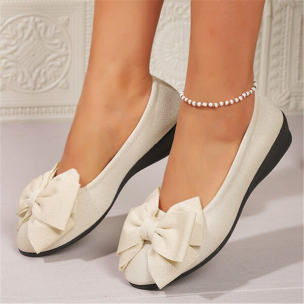 New Bowknot Flats Shoes Fashion Casual Round Toe Slip-on Shoes Loafers For Women - Image 5