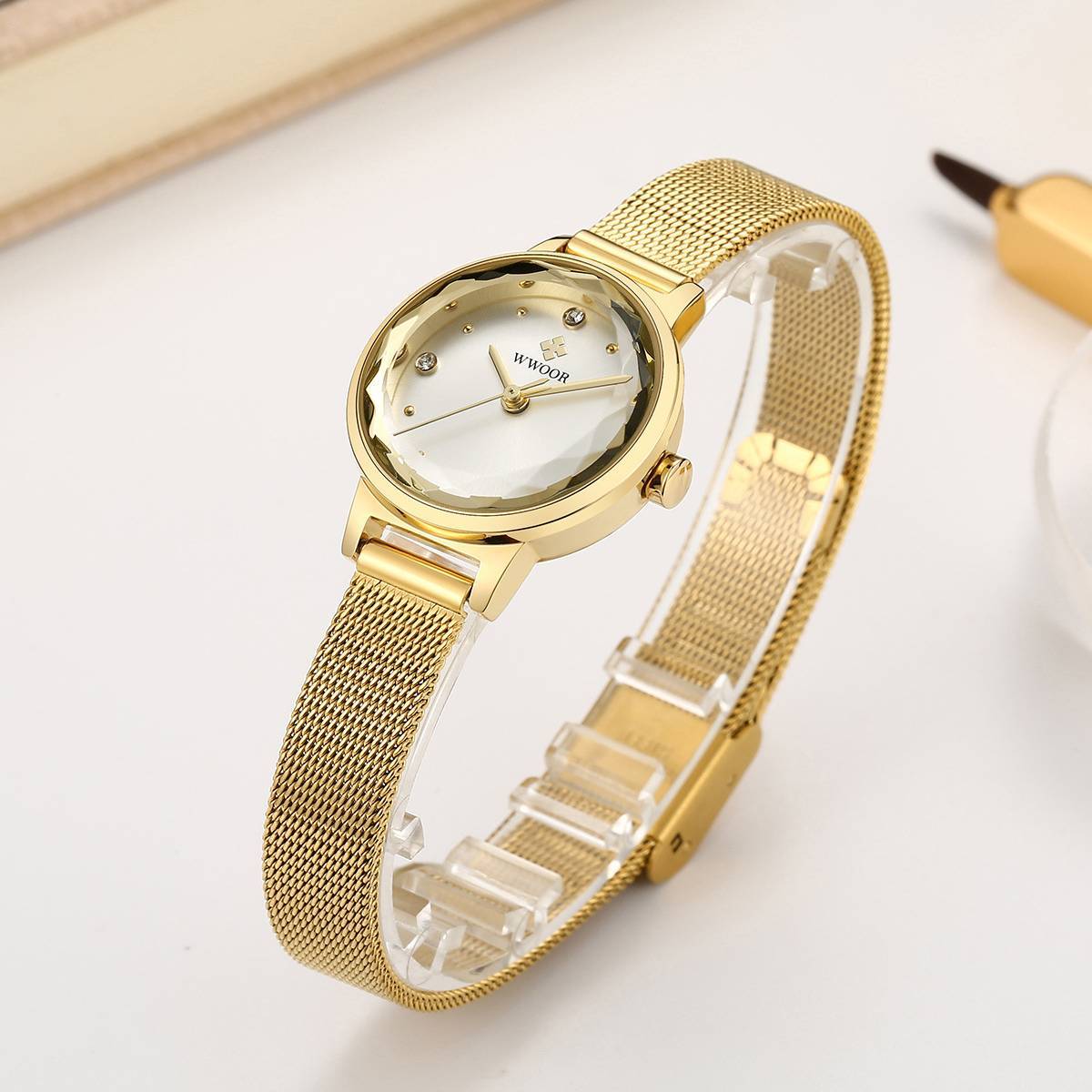 Fashion Simple Women’s Quartz Watch Mesh Strap