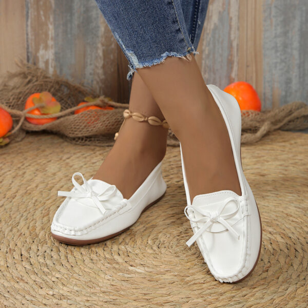 Casual Bowknot Flat Shoes Fashion Comfortable Soft-soled Loafers Slip-on Cozy Shoes Women - Image 9