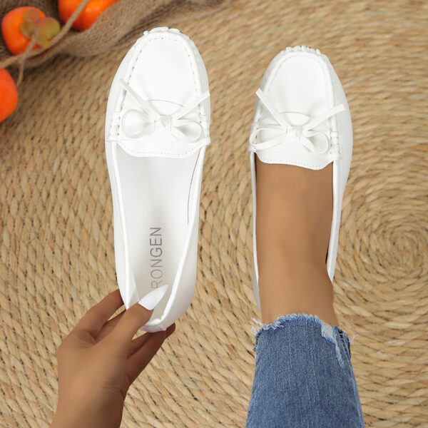 Casual Bowknot Flat Shoes Fashion Comfortable Soft-soled Loafers Slip-on Cozy Shoes Women - Image 5