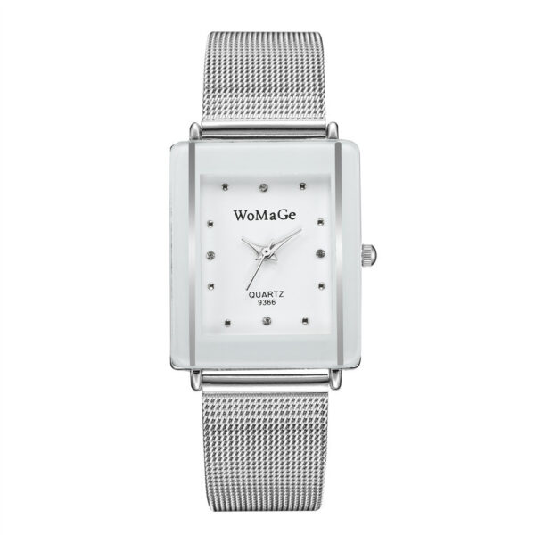 Fashion Simple Style Rectangular Dial Couple Watches - Image 6